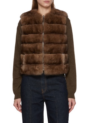 Main View - Click To Enlarge - FABIO GAVAZZI - Reversible Sable Fur Vest