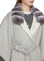 FABIO GAVAZZI | Chinchilla Fur Cashmere Cape | Women | Lane Crawford
