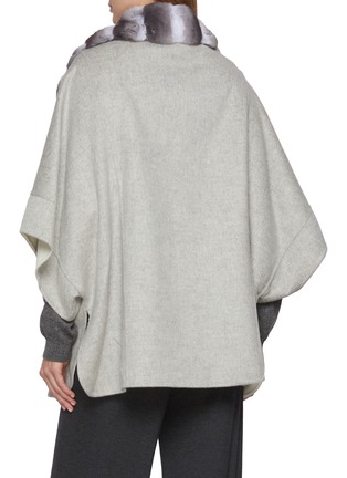Back View - Click To Enlarge - FABIO GAVAZZI - Chinchilla Fur Cashmere Cape