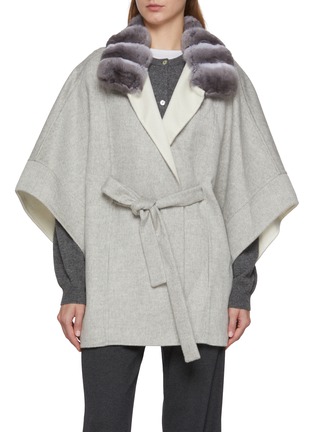 Main View - Click To Enlarge - FABIO GAVAZZI - Chinchilla Fur Cashmere Cape