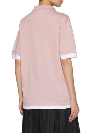 Back View - Click To Enlarge - PRADA - Logo Patch Polo Top