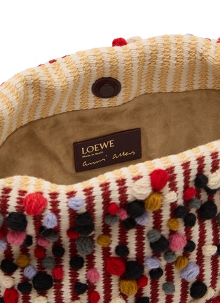 Detail View - Click To Enlarge - LOEWE - x Anni Albers Medium Flamenco Embroidered Dot Purse
