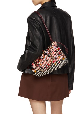 Front View - Click To Enlarge - LOEWE - x Anni Albers Medium Flamenco Embroidered Dot Purse