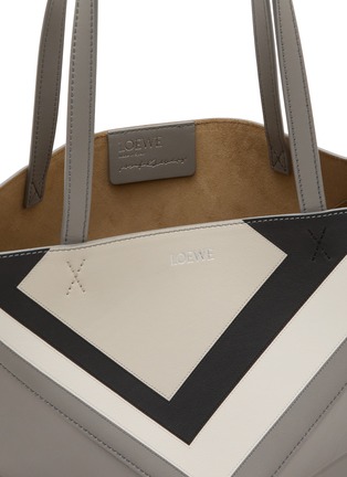Detail View - Click To Enlarge - LOEWE - x Josef Albers Puzzle Fold Leather Tote Bag