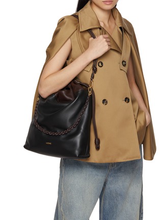 Front View - Click To Enlarge - LOEWE - Flamenco Bicolour Leather Purse Tote Bag