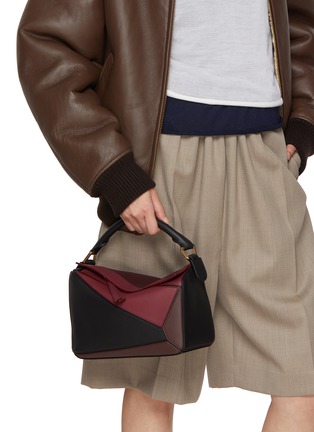 Front View - Click To Enlarge - LOEWE - x Josef Albers Small Puzzle Leather Bag