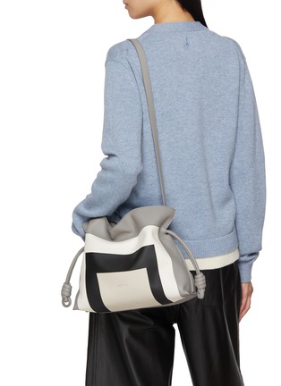 Front View - Click To Enlarge - LOEWE - x Josef Albers Medium Flamenco Leather Shoulder Bag