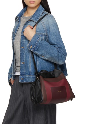Front View - Click To Enlarge - LOEWE - x Josef Albers Medium Flamenco Leather Shoulder Bag