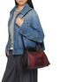 Front View - Click To Enlarge - LOEWE - x Josef Albers Medium Flamenco Leather Shoulder Bag