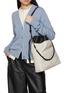 Front View - Click To Enlarge - LOEWE - Flamenco Bicolour Leather Purse Tote Bag