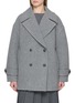 BOINIGAN Double Breasted Cropped Wool Cashmere Blend Overcoat