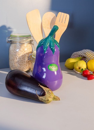 Detail View - Click To Enlarge - DOIY - Farmers' Market Eggplant Utensils Pot