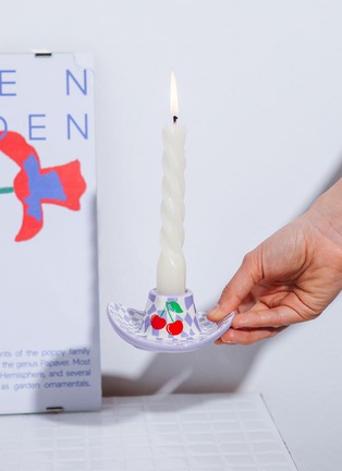 Detail View - Click To Enlarge - DOIY - Rodeo Cowboy Boot Candle Holder — Lilac