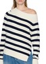 - BOINIGAN - Long Sleeve Striped Asymmetrical Wool Knit Top