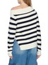 Back View - Click To Enlarge - BOINIGAN - Long Sleeve Striped Asymmetrical Wool Knit Top