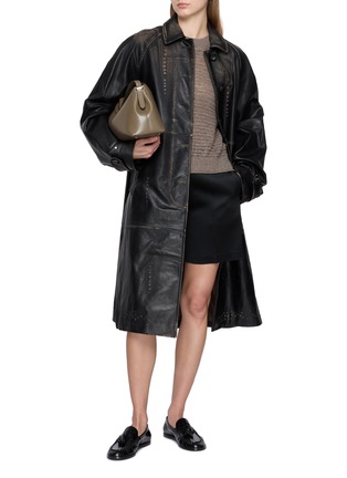 Figure View - Click To Enlarge - BOINIGAN - Short Sleeve Wool Cashmere Knit Top