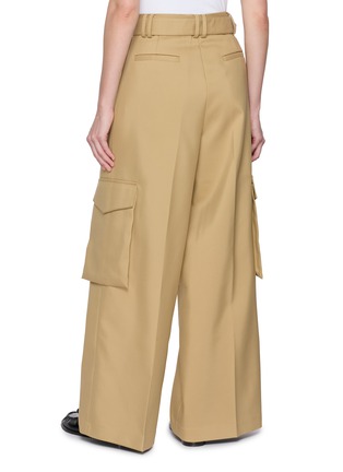 Back View - Click To Enlarge - BOINIGAN - Belted Wide Leg Cargo Pants