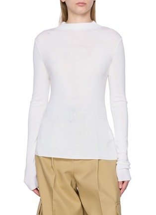Main View - Click To Enlarge - BOINIGAN - Long Sleeve Loro Piana Knit Top