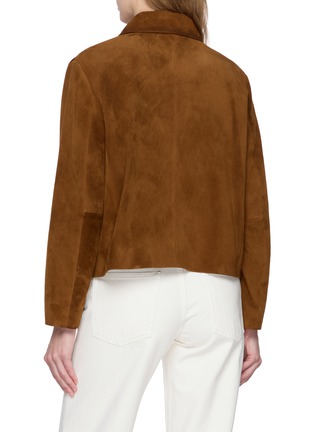 Back View - Click To Enlarge - BOINIGAN - Single Breasted Safari Suede Jacket