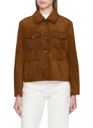 Main View - Click To Enlarge - BOINIGAN - Single Breasted Safari Suede Jacket