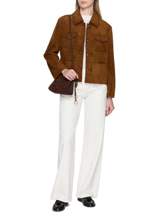 Figure View - Click To Enlarge - BOINIGAN - Single Breasted Safari Suede Jacket