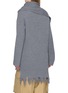 Back View - Click To Enlarge - BOINIGAN - Long Sleeve Scarf Collar Wool Cashmere Blend Midi Dress