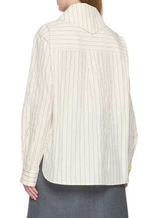 Back View - Click To Enlarge - BOINIGAN - Long Sleeve Lapel Collar Striped Shirt