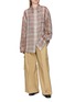 Figure View - Click To Enlarge - BOINIGAN - Chequered Wool Ramie Knit Shirt