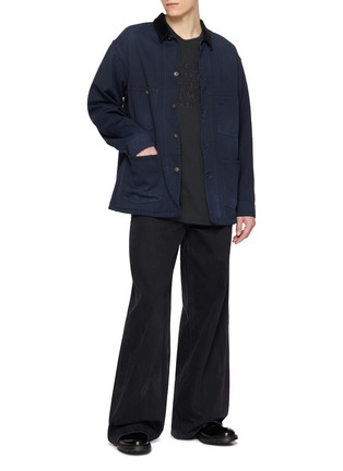 Figure View - Click To Enlarge - MAISON MARGIELA - Stitched Numbers Cotton T-Shirt