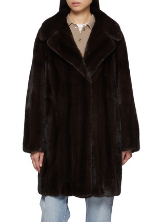 Main View - Click To Enlarge - YVES SALOMON - Mink Fur Manteau Coat