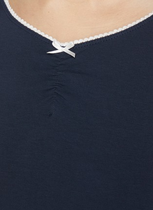  - SUNDAYFRUITMARKET - Cap Sleeve Lace Cotton T-Shirt