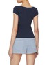 Back View - Click To Enlarge - SUNDAYFRUITMARKET - Cap Sleeve Lace Cotton T-Shirt