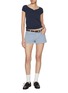 Figure View - Click To Enlarge - SUNDAYFRUITMARKET - Cap Sleeve Lace Cotton T-Shirt