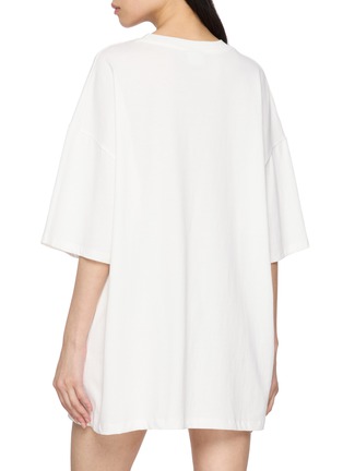 Back View - Click To Enlarge - SUNDAYFRUITMARKET - Boat Embroidered Pocket Cotton T-Shirt