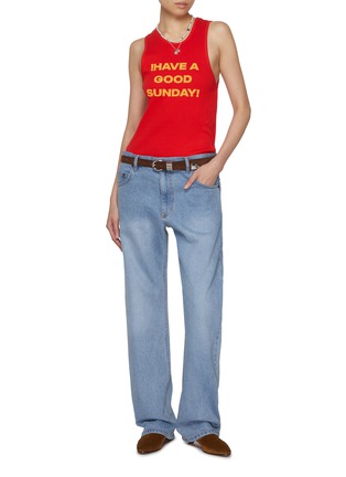 Figure View - Click To Enlarge - SUNDAYFRUITMARKET - Good Sunday Cotton Ribbed Tank Top