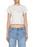 Main View - Click To Enlarge - SUNDAYFRUITMARKET - Fruit Embroidered Cotton Cropped T-Shirt