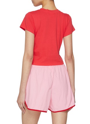 Back View - Click To Enlarge - SUNDAYFRUITMARKET - Crystal Heart Slogan Cotton Jersey T-Shirt