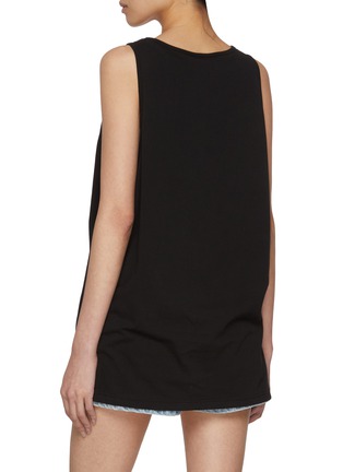 Back View - Click To Enlarge - SUNDAYFRUITMARKET - Sunday Embroidered Cotton Tank Top