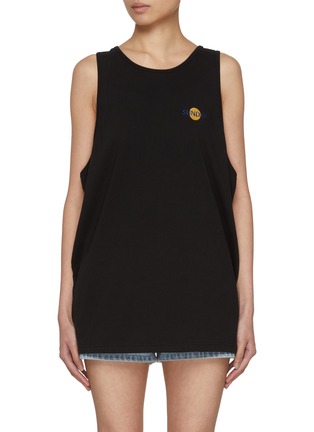 Main View - Click To Enlarge - SUNDAYFRUITMARKET - Sunday Embroidered Cotton Tank Top