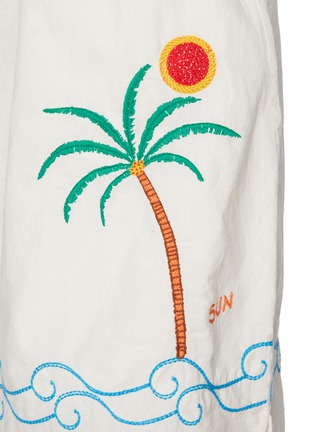  - SUNDAYFRUITMARKET - Sun Beach Embroidered Cotton Shorts