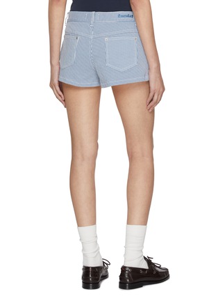 Back View - Click To Enlarge - SUNDAYFRUITMARKET - Thin Striped Cotton Shorts