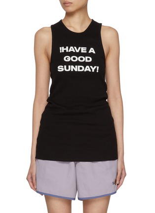 Main View - Click To Enlarge - SUNDAYFRUITMARKET - Good Sunday Cotton Ribbed Tank Top