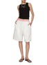Figure View - Click To Enlarge - SUNDAYFRUITMARKET - Sun Pleated Cotton Bermuda Shorts