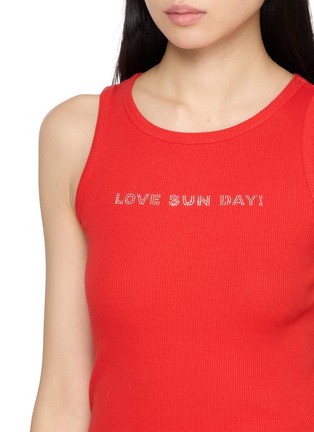  - SUNDAYFRUITMARKET - Love Sun Day Embellished Cotton Tank Top