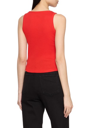 Back View - Click To Enlarge - SUNDAYFRUITMARKET - Love Sun Day Embellished Cotton Tank Top