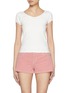 Main View - Click To Enlarge - SUNDAYFRUITMARKET - Cap Sleeve Lace Cotton T-Shirt