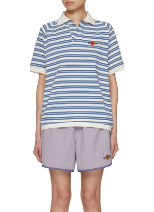 Main View - Click To Enlarge - SUNDAYFRUITMARKET - Striped Collar Cotton T-Shirt