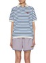 Main View - Click To Enlarge - SUNDAYFRUITMARKET - Striped Collar Cotton T-Shirt