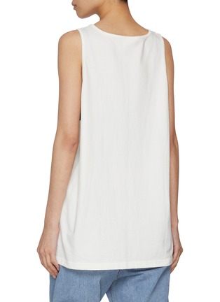 Back View - Click To Enlarge - SUNDAYFRUITMARKET - Sunday Embroidered Cotton Tank Top