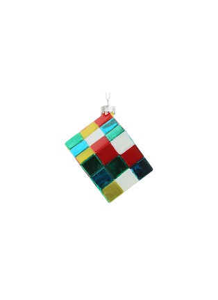 Main View - Click To Enlarge - UNIQUE TREASURES - Cube Glass Ornament